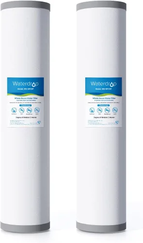 Miniatura 10 de Waterdrop Filtro de agua para toda la casa, filtro de carbono y filtro de sedimentos, reemplazo para, cualquier sistema de 20 "x 4.5", 5 micrones