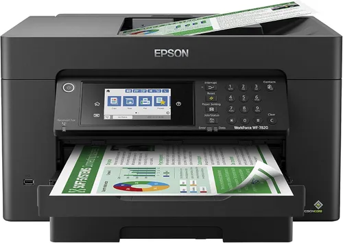 Epson Workforce Pro WF-7820 Impresora inalámbrica todo en uno de gran formato con impresión automática de 2 caras de 13 x 19 pulgadas, copia,