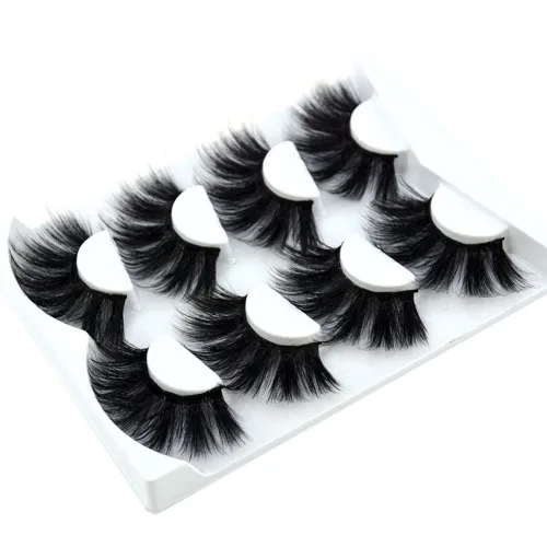 Miniatura 4 de 4/7 pares de pestañas postizas de pelo en 3D cruzadas, finas, suaves, extensiones de pestañas hechas a mano para maquillaje de ojos, MDR-5