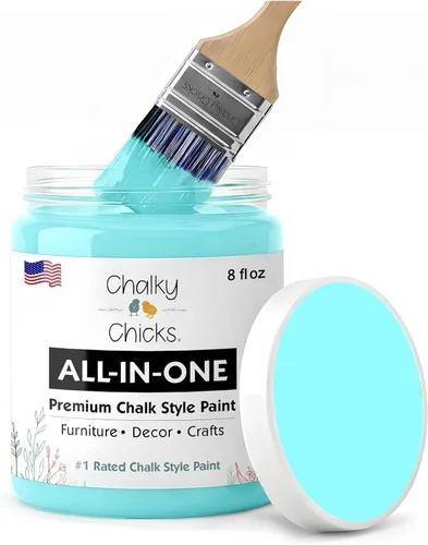 Miniatura 175 de Chalky Chicks - Pintura mate a la tiza, no requiere lijado, 4 onzas líquidas, color gris oscuro (Gun Metal Gray), para muebles, pintura sin Gris