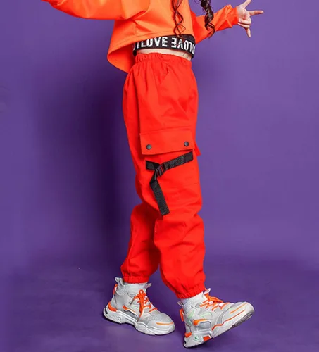 Miniatura 2 de Pantalones cargo de algodón para niños y niñas, sueltos, para baile de hip hop