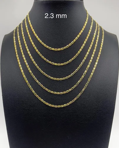 Miniatura 4 de JEWELHEART Collares de oro de 14 quilates para mujer, de moda de 0.091 in, 0.110 in, 0.142 in, 0.173 in, 0.205 in, oro real, amarillo, cadena