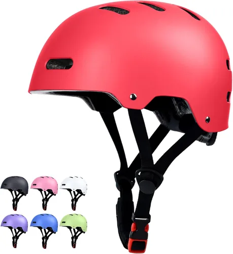 Miniatura 12 de Casco de patineta y bicicleta para adultos, mujeres, hombres, jóvenes y niños (2-3-5-8-14+ años, niños y niñas) - Casco ajustable multideporte