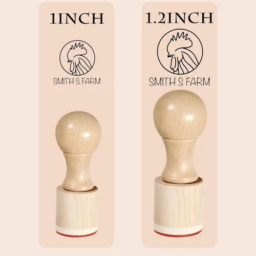 Miniatura 2 de Sellos de huevos personalizados para sellos de huevos frescos Sellos de madera personalizados de huevo de pollo con diseños únicos, marcado