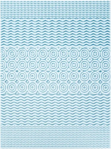 Miniatura 3 de Mellow Cubrecolchón de espuma viscoelástica de 4 pulgadas y 5 zonas, infusión de gel refrescante, esenciales para el dormitorio, color azul completo