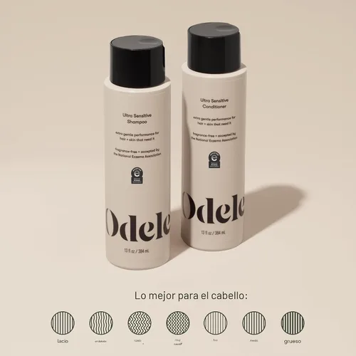 Miniatura 3 de Odele Juego de champú y acondicionador ultra sensible sin sulfato para una limpieza extra suave y todo tipo de cabello, 13 onzas líquidas cada uno