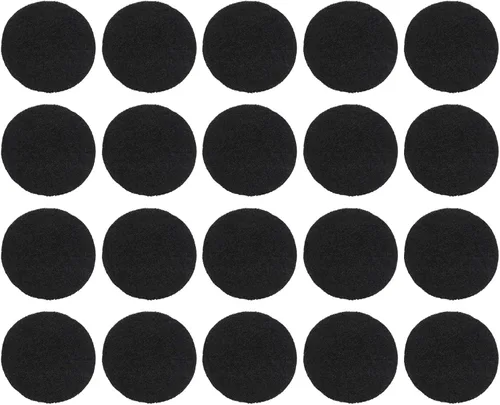 PATIKIL Almohadilla de quemador de incienso de 1.8 pulgadas de diámetro, paquete de 20 soportes de incienso de aluminio negro para recoger cenizas