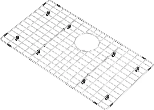 Miniatura 7 de Protector de rejilla de fregadero Rejilla inferior de acero inoxidable para fregadero de cocina Rejilla de fregadero con drenaje central Protector