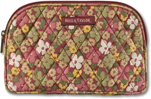 Miniatura 19 de Bella Taylor Bolsa de maquillaje de algodón acolchada grande para mujeres, bolsa de cosméticos de viaje