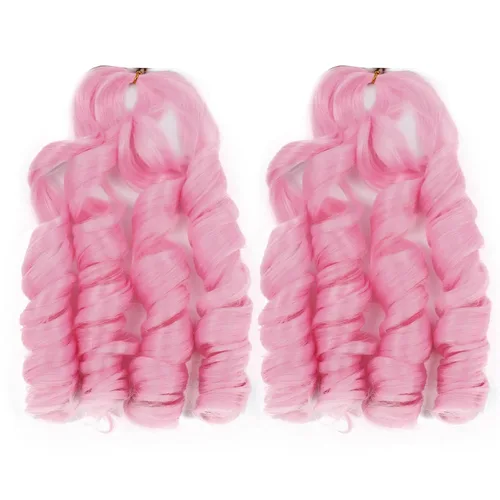 Miniatura 40 de Cabello rizado francés trenzado de 10 pulgadas, color 4, cabello rizado preestirado, 8 paquetes de trenzas de ganchillo de rizo francés para trenzas