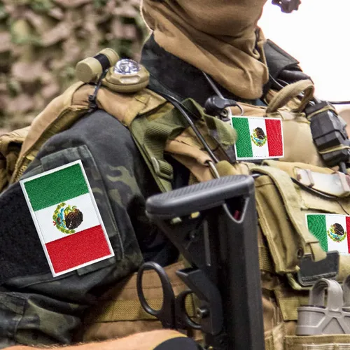 Miniatura 5 de stidsds Paquete de 2 parches de bandera de México, parches bordados, banderas mexicanas, parche táctico militar para ropa, sombrero, mochilas