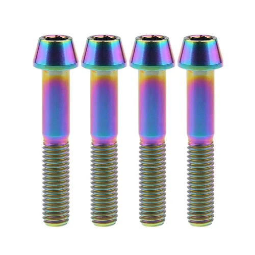 Miniatura 75 de Tornillos de titanio Ti M8 x15 20 25 30 35 40 45 50 60 2.756 in 0.049 in de paso hexagonal Allen Tornillos de cabeza hueca paquete de 4