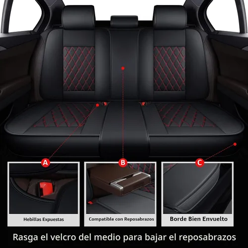 Miniatura 4 de MIROZO - Fundas para Asientos de Coche, Juego Completo de Fundas Impermeables para Asientos, Funda de Cojín para Vehículo, Protector de Asiento