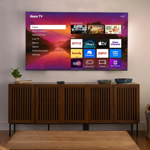 Miniatura 12 de Roku Smart TV 2025 – Serie Plus de 55 pulgadas, TV Mini-LED – RokuTV con control remoto de voz mejorado – Televisión 4K QLED de pantalla plana