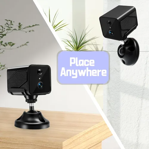 Miniatura 9 de Cámara interior inalámbrica 2K para seguridad en el hogar, mini cámara oculta con batería de larga duración y detección de movimiento AI, cámara