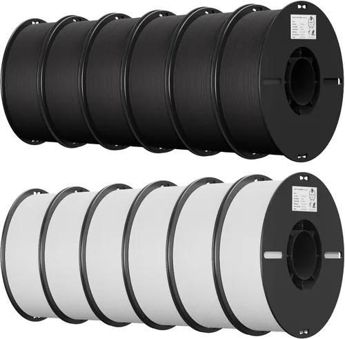 Miniatura 25 de Creality Filamento PLA+ Negro 1.75mm, filamento para impresora 3D de alta resistencia y sin enredos, embalaje al vacío, filamento para impresión 3D