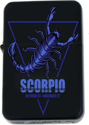 Miniatura 2 de Signos del zodiaco, símbolos del horóscopo, colección de iconos de astrología s Infinity negro mate encendedores a prueba de viento (Leo) - Regalo