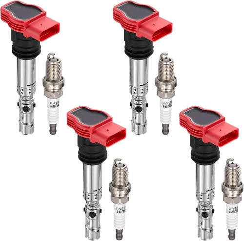 Miniatura 53 de BDFHYK Paquete de bobinas de encendido UF529 y bujías de iridio 4644 compatibles con Audi A3 A4 Allroad Quattro A5 Quattro Q5 TT Quattro Volkswagen