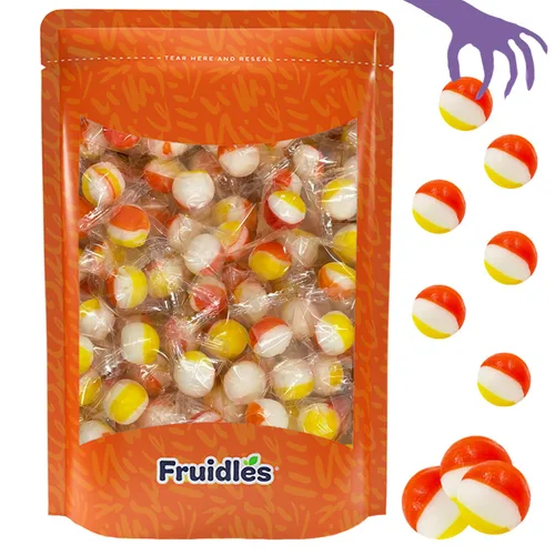 Miniatura 5 de Fruidles Paletas de maíz de Halloween, bolas y barriles, ideales para rellenos de bolsas de golosinas de fiesta de Halloween, envueltas