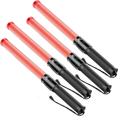 Miniatura 7 de RoadHero Varita de tráfico de 16 pulgadas, paquete de 2 luces de control de tráfico aéreo con 3 modos intermitentes, varitas de señal de seguridad