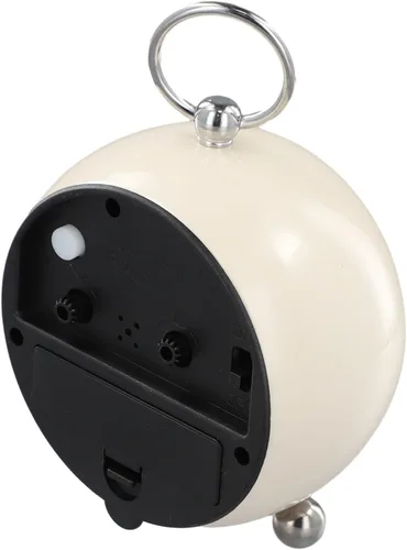 Miniatura 6 de Reloj despertador vintage de metal de mesa de 3.5 pulgadas colgante para anillo de noche despertador simple silencioso sin tictac con luz nocturna