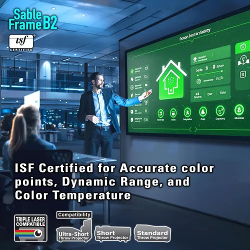 Miniatura 6 de Elite Screens Pantalla de proyector de 150 pulgadas, marco fijo 16:9, 4K/8K UHD CineWhite UHD-B, certificado ISF, compatible con UST/Corto/Estándar