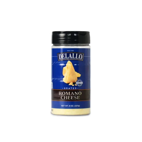 Miniatura 6 de DeLallo Queso romano rallado, recipiente de 8 onzas con tapa agitadora, paquete de 4