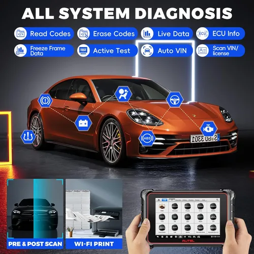 Miniatura 5 de Autel Escáner MaxiCOM MK900, escáner OBD2 todo sistema OE y herramienta bidireccional, 8 pulgadas hasta MK808S MK808BT MX808S MK808Z, más de 3000