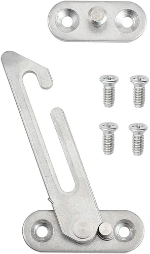 Miniatura 5 de Restrictor de ventana UPVC para bebés y niños, bloqueo de seguridad de acero inoxidable, 1 pieza de lado izquierdo + lado derecho