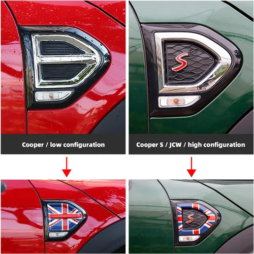Miniatura 4 de Adhesivo decorativo para guardabarros de luz lateral de señal de giro para Mini Cooper 3ª generación F60 Countryman 2017 en adelante, accesorios