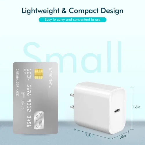 Miniatura 4 de Cargador rápido para iPhone, cable USB C a Lightning de carga rápida extra largo de 10 pies con bloque de cargador USB C para iPhone 20 W, enchufe