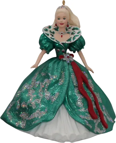 Adorno de recuerdo, Barbie de vacaciones, serie de coleccionista, tercero en la serie Barbie de vacaciones. Hecho a mano, fechado en 1995