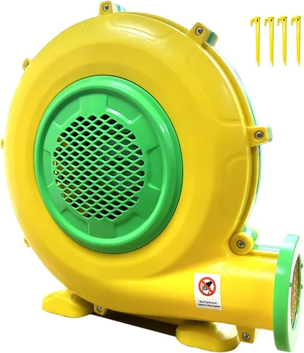 Soplador de casa de rebote de 480 W, soplador de aire de 0.6 HP para casas de rebote al aire libre, toboganes, puentes, cabina de pintura y otros