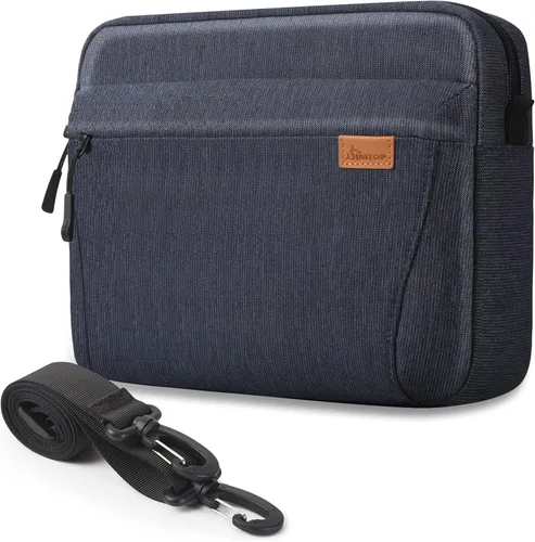 Miniatura 8 de Bolsa de manga para tableta, bolsa de hombro diaria de 11 pulgadas para tableta, bolsa cruzada impermeable con organización inteligente para Negro