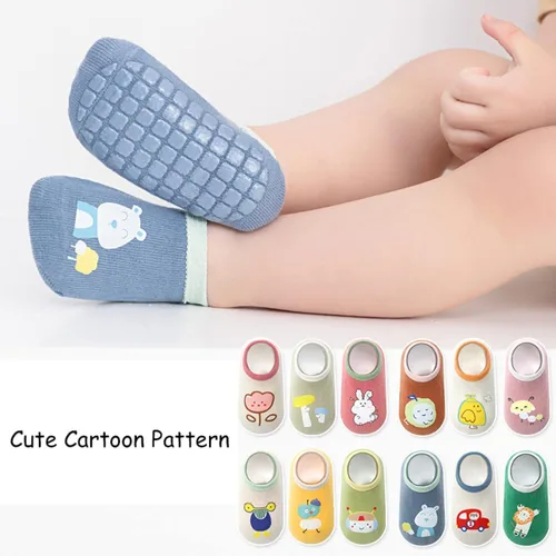 Miniatura 2 de BEHELE Calcetines antideslizantes para bebé, calcetines antideslizantes para niños y niñas, niños recién nacidos, 6 pares