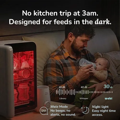 Miniatura 6 de WABI UVC LED 3 en 1 desinfectante y secadora caja de 360° Desinfecta, seca y almacena artículos diarios, equipo de alimentación para bebés