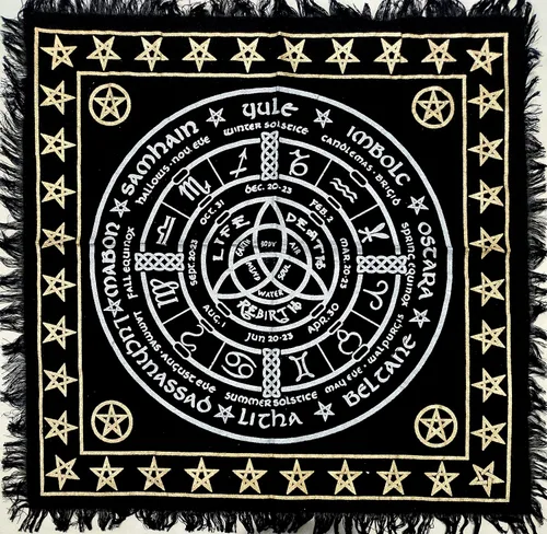 Miniatura 41 de CRAFT KALA Tela de altar planetas espirituales, estrellas rituales y galaxia, hermoso sistema solar, sistema solar, oro y plata, 24 x 24 pulgadas