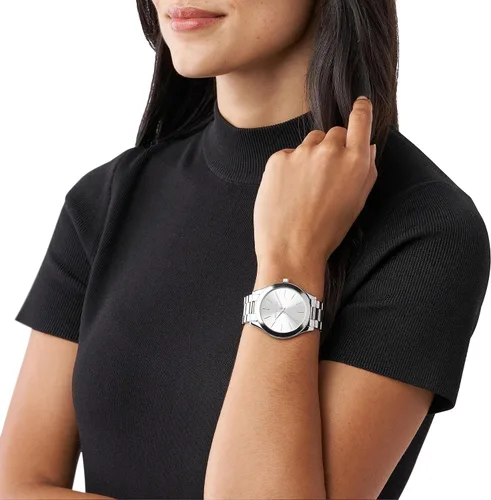 Miniatura 4 de Michael Kors Slim Runway - Reloj de pulsera de acero inoxidable para mujer
