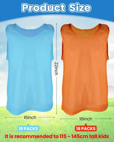 Miniatura 2 de Pasimy 36 unidades de centavos para jóvenes deportes fútbol práctica Jersey niños baloncesto adultos fútbol hockey pinnies Scrimmage camisetas