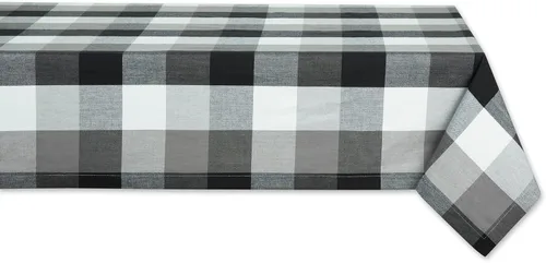 Miniatura 11 de DII Tri-Color Check Collection - Juego de servilletas 100% algodón, 20 x 20 pulgadas, color negro, 6 piezas