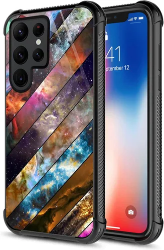 CARLOCA Funda compatible con Samsung Galaxy S22 Ultra, diseño gráfico de identidad abstracta de nebulosa, a prueba de golpes, antiarañazos, para