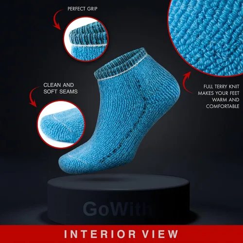 Miniatura 4 de GoWith Alpaca Wool Low-Cut Hiking Socks for Men & Women, Cushioned Terry Warm Socks, Thermal Thick Merino Blend Camping Socks