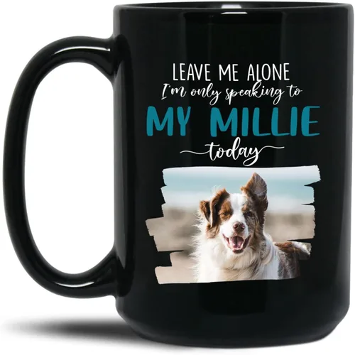 Miniatura 11 de Tazas de café personalizadas, regalo para cumpleaños de amantes de los perros, taza de cerámica de 11 onzas y 15 onzas, taza de café negra