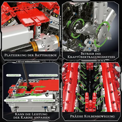 Miniatura 4 de Mould King 10169 Technique V12 - Bloques de construcción de motor de juguete, 3472 piezas APP Motor eléctrico Motor Drive Clamp Bloques Kit