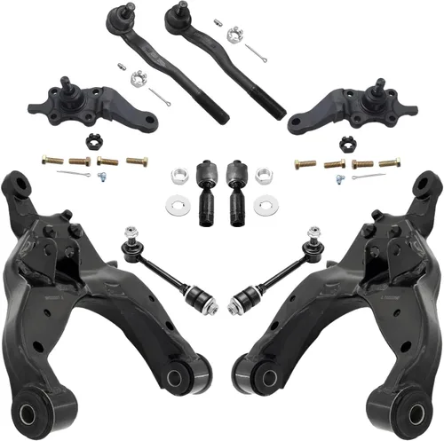 Miniatura 64 de Detroit Axle - Kit de suspensión frontal de 10 piezas para Jeep 2002-2004 Liberty, 2 brazos de control superiores con rótula 2 rótulas inferiores, 4