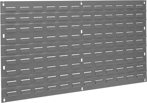 Miniatura 9 de Akro-Mils 30632 - Riel de almacenamiento de acero con listones de acero para almacenamiento de pared resistente para AkroBins, 32 pulgadas de ancho