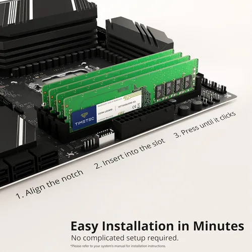 Miniatura 7 de Timetec 16GB KIT(2x8GB) DDR4 2666MHz PC4-21300 sin búfer, no ECC 1.2V CL19 1Rx8 rango único 288 pines UDIMM módulo de memoria RAM de actualización