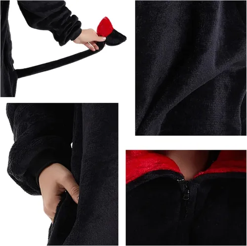 Miniatura 4 de Pijama unisex para adultos, disfraz de franela para Halloween