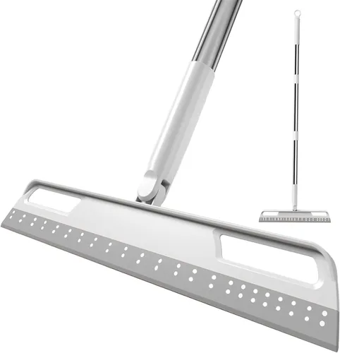 Escoba mágica multifunción, desmontable extendida para interiores, barredora 3 en 1 que elimina el polvo y el pelo líquido, escoba ajustable para
