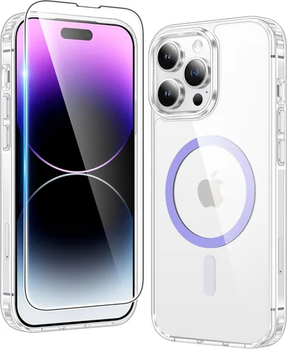 Miniatura 1660 de FNTCASE Funda para iPhone 13 Pro-Max: Fundas magnéticas transparentes compatibles con Magsafe Slim anti amarillamiento protección contra caídas